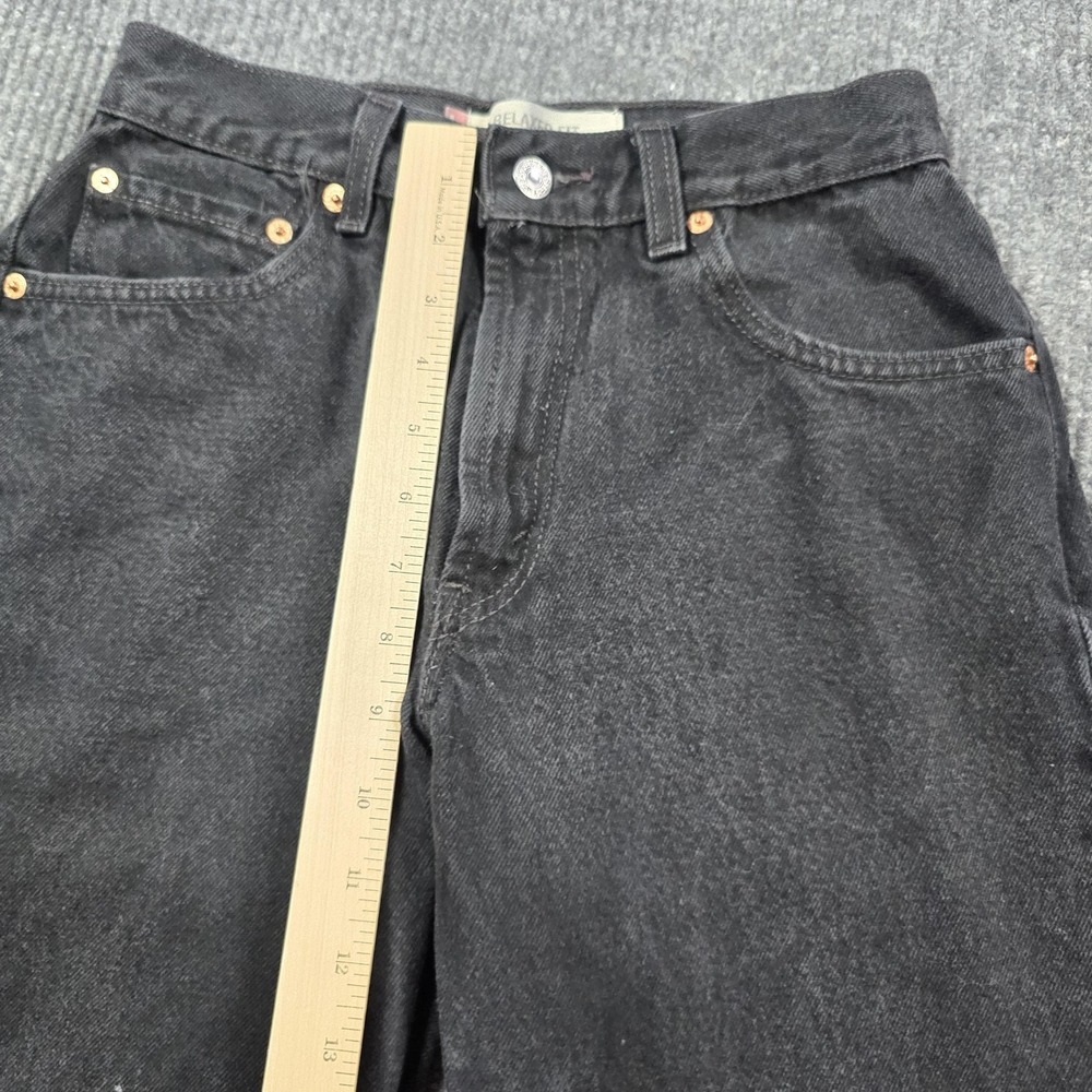 Levis 550 Jeans Mens 30x30 Black Relaxed Fit Tapered Leg Denim 100% Cotton 26x28 - Picture 9 of 14